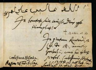 [Königsberg]; 28.02.1649 / Coelestinus Myslenta