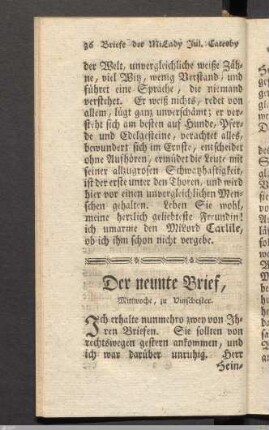 Der neunte Brief