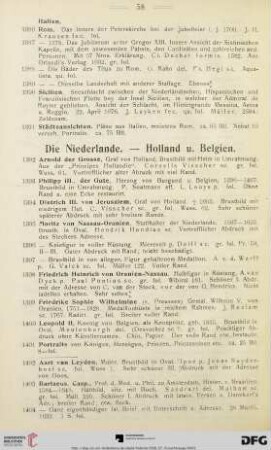 Die Niederlande – Holland u. Belgien (Nr. 1392-1540)
