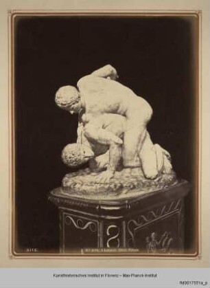 Album mit Veduten aus Florenz : Vedute mit zwei Ringenden, Uffizien