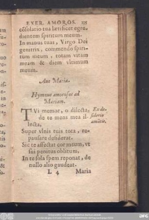 Hymnus amorosus ad Mariam.