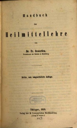 Handbuch der Heilmittellehre