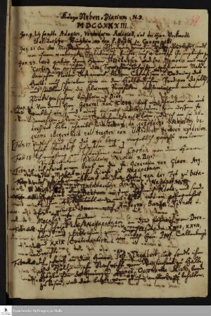 Tagebuchnotizen von Nikolaus Dal.