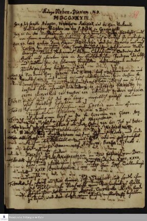 Tagebuchnotizen von Nikolaus Dal.