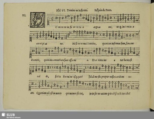 VI. Josquin des Prez: Domine ne in furore