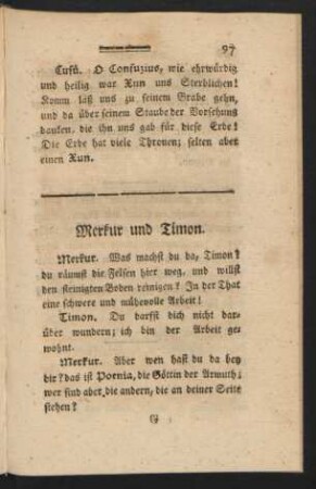 Merkur und Timon.