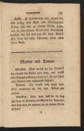 Merkur und Timon.