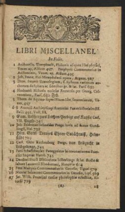 Libri Miscellanei.