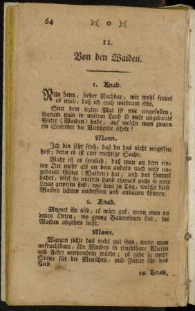 11. Von den Waiden.