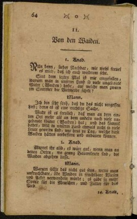 11. Von den Waiden.