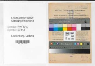 Entnazifizierung Ludwig Laufenberg , geb. 12.07.1912 (Lokfuehrer)