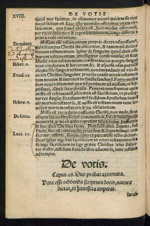 De votis. Caput. 18.
