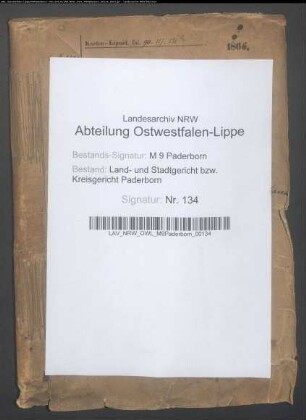 Nachlaßregelung der Witwe des Kammerherrn von Haxthausen-Carnitz, Julie v. Haxthausen geb. Schwarz