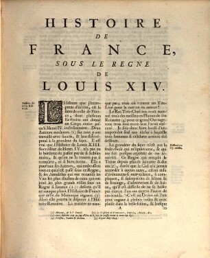 Histoire de France sous le regne de Louis XIV., 1. (1718)