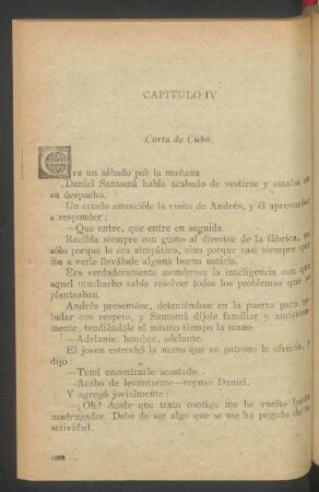 Capítulo IV - Carta de Cuba