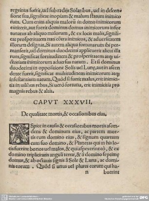 CAPUT XXXVII. De qualitate mortis, & occasionibus eius.