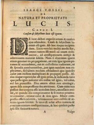 De Lucis Natura Et Proprietate