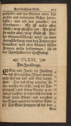 (CLXXI.) Die Zwillinge.