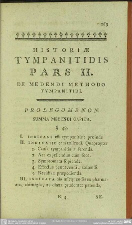 Pars II. De Medendi Methodo Tympanitidi