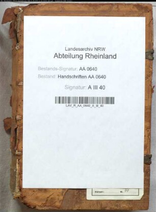 Kleve: Geschäftsregister (Bd. XXXIV)