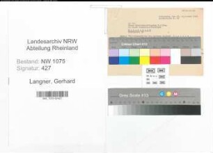 Entnazifizierung Gerhard Langner , geb. 16.09.1906 (Lehrer)