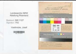 Entnazifizierung Josef Voellmicke , geb. 24.04.1897 (Vollziehungsbeamter)