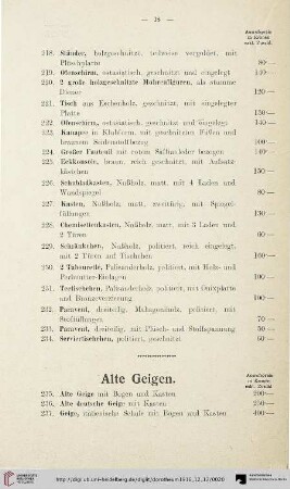 Alte Geigen (Nr. 235-240)