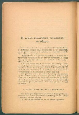 El nuevo movimiento educacional en México