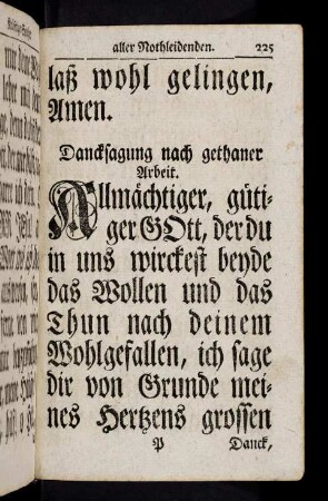 225-236, Dancksagung nach gethaner Arbeit...