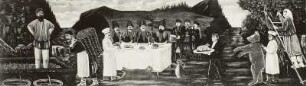 Gelage während der Weinlese : Weinlese, Gelage, 1906