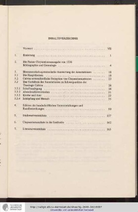 Inhaltverzeichnis
