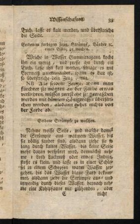 33-55, Seidene Strümpfe zu waschen...