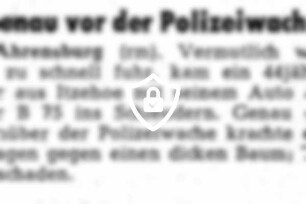 Genau vor der Polizeiwache