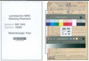 Entnazifizierung Paul Neisenbuerger , geb. 05.07.1894 (Kaufmann)