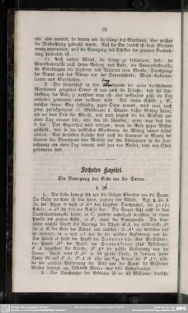 Sechstes Kapitel. Die Bewegung der Erde um die Sonne