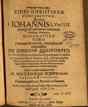 Fidei Christianae Fundamentum