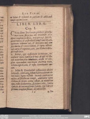 Liber Esrae. Cap. I.