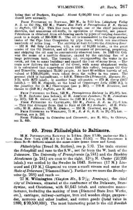 From Philadelphia to Baltimore .