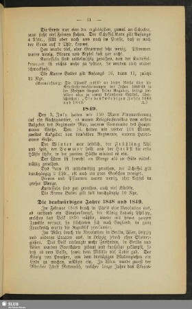 Die denkwürdigen Jahre 1848 und 1849