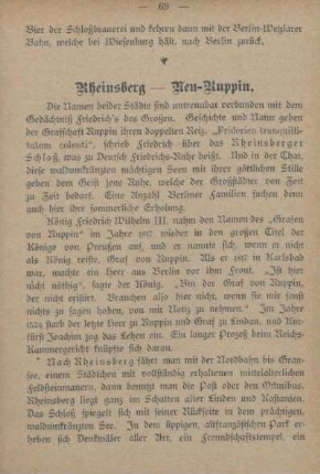 Rheinsberg - Neu-Ruppin
