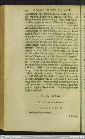 Cap. XIX. De actione Pauliana