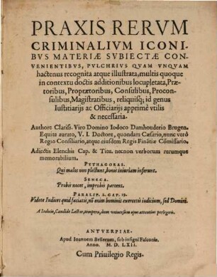 Praxis rerum criminalium iconibus illustrata