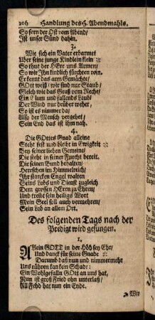 206-214, Des folgenden Tags nach der Predigt wird gesungen.