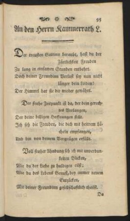 An den Herrn Kammerrath L.