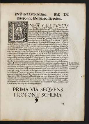 Propositio Octava partis prime.