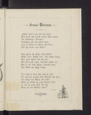 Grosses Wettrennen.