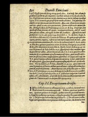 Cap. II. Exceptionum divisio