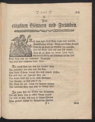 II. Von einzelnen Gönnern und Freunden