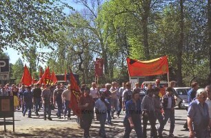 Demonstration der IG-Metall zur 35-Stunden-Woche