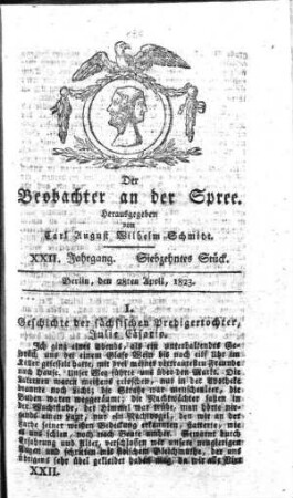 17. Stueck, 28. April 1823